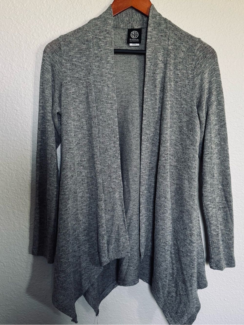 Bobeau Gray Open Cardigan Shrug Sweater S